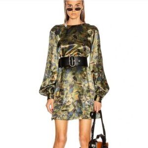 NWT Ganni Heavy Satin Kalamata Floral Dress, Sz - 38 (US6)